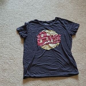 Chaser David Bowie Black Graphic T-Shirt Sz L Red Gold Lightning Bolt